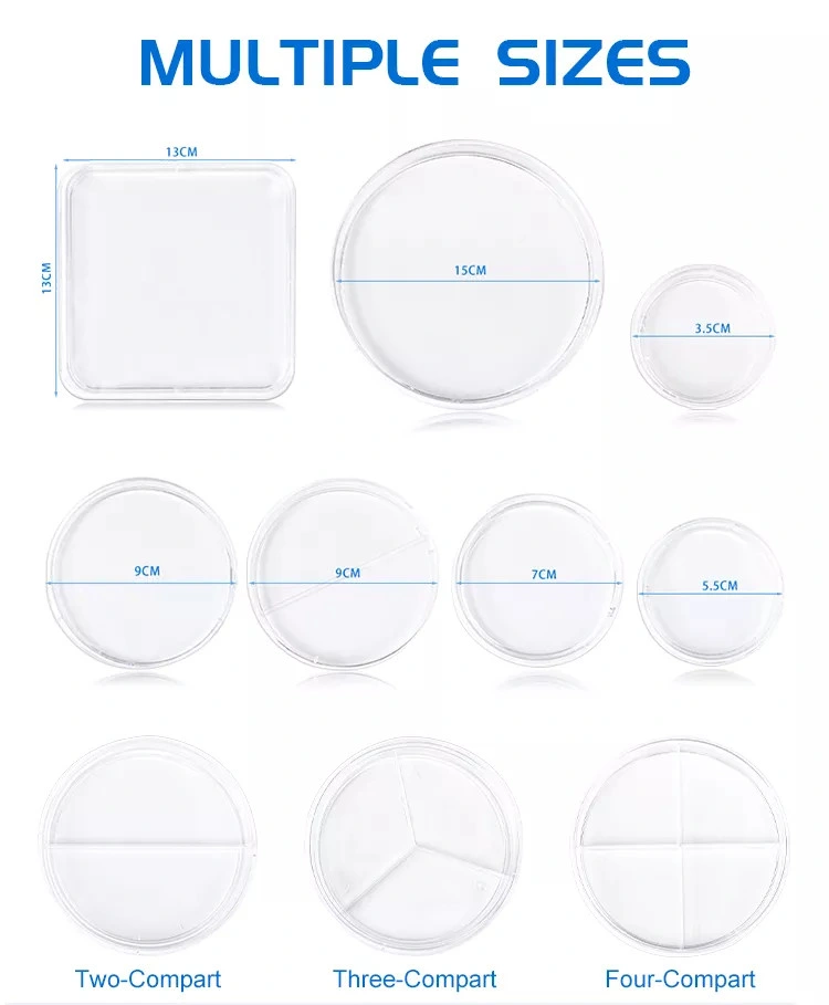 Disposable Transparent Plastic PS 90mm Petri Dish