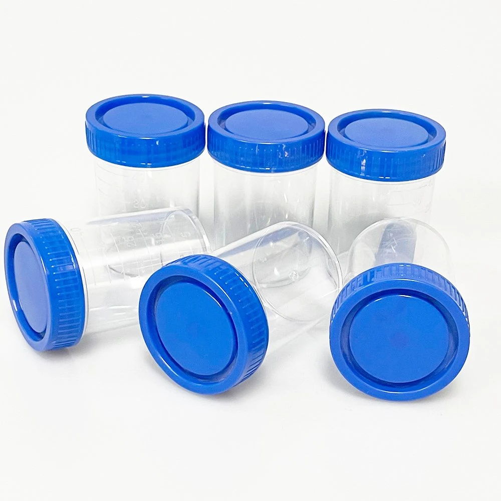 30ml 60ml 100ml 120ml Disposable Male Female Plastic Hospital Sterile Urine Specimen Test Container with Needle