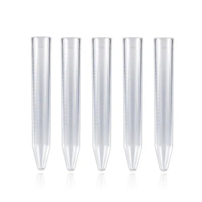 Transparent Molded 15ml Graduation PS Conical Centrifuge Tube