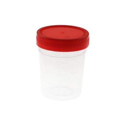 Disposable Medical PP 120ml Sterile Urine Specimen Cup Urine Container with Label